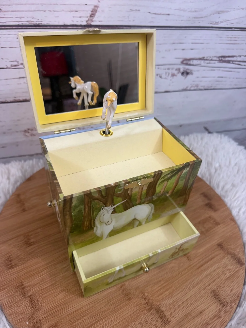 Enchantmints Unicorn Forest Musical Jewelry Box B1202 Vintage Style